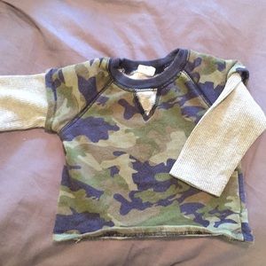 Boys soft camouflage shirt by “Egg by Susan Lazar”
